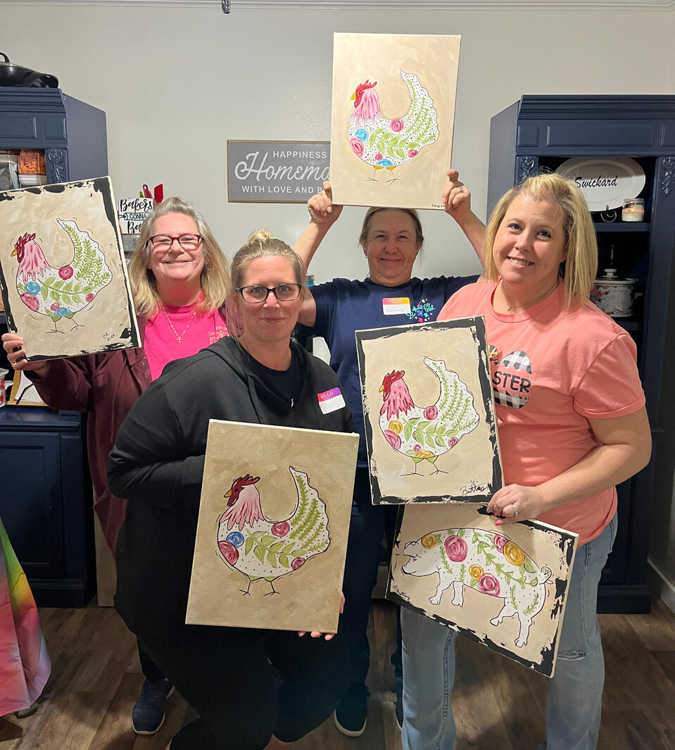 Dana in her art room