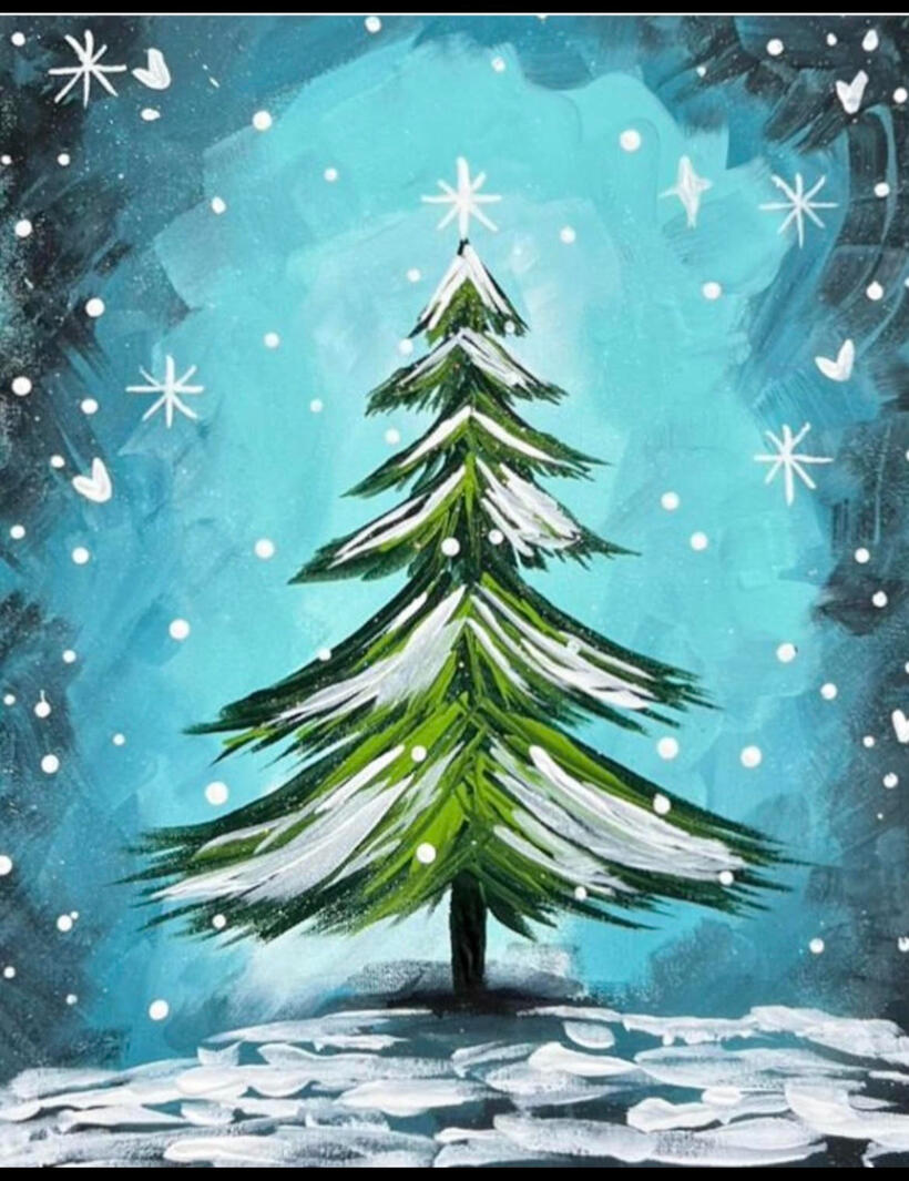 Magical Christmas Tree Canvas