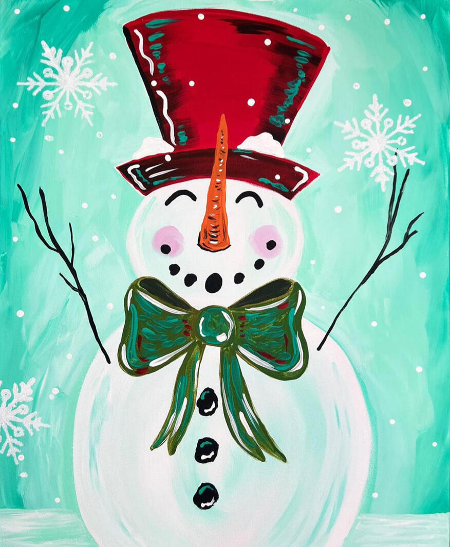 Holiday Snowman Canvas